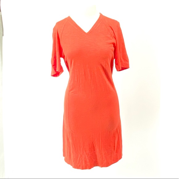 EILEEN FISHER Organic Cotton Hemp Twist Knit V-Neck Dress - Picture 2 of 4